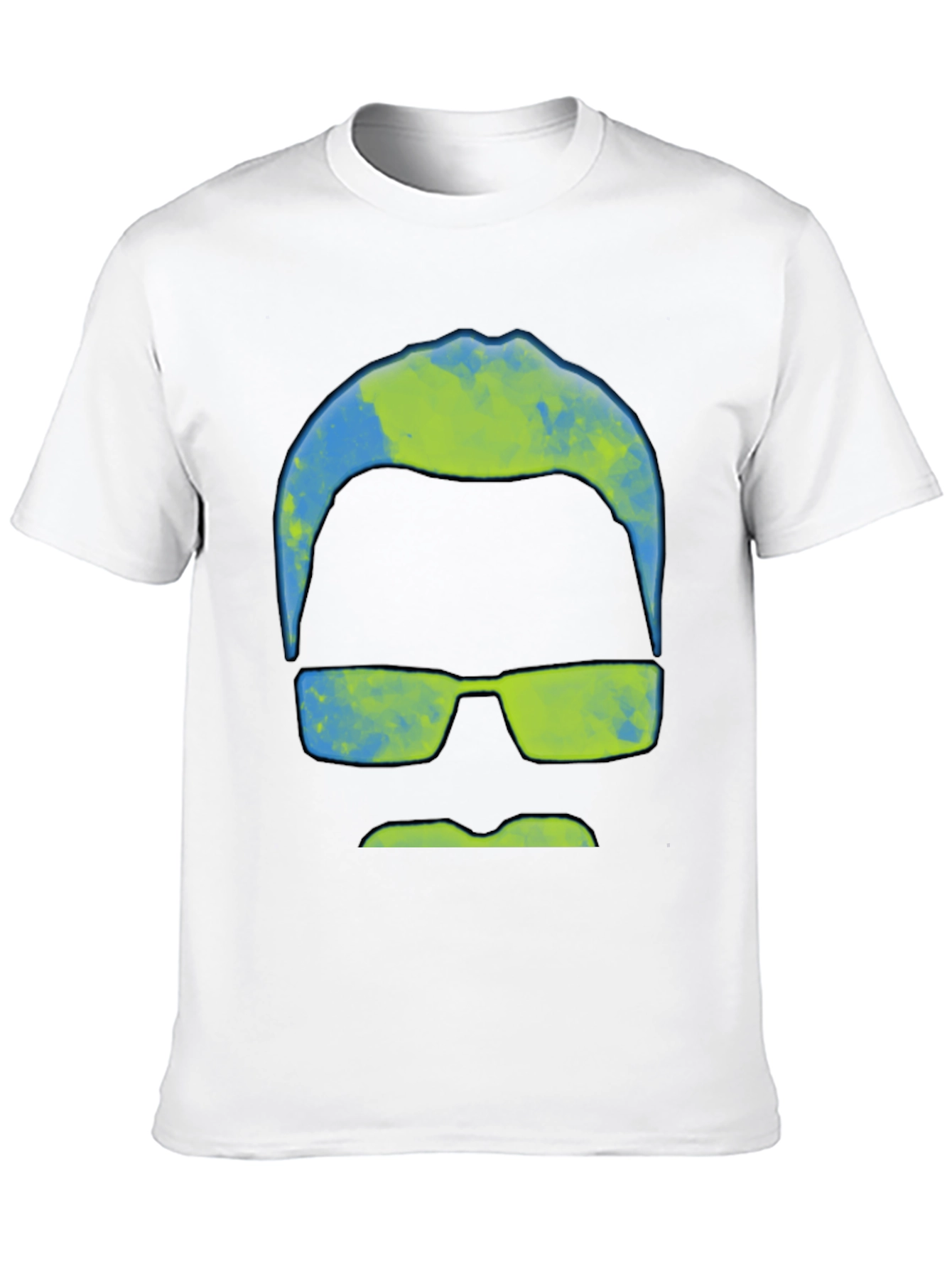 Abstract Mustache & Shades Graphic Tee