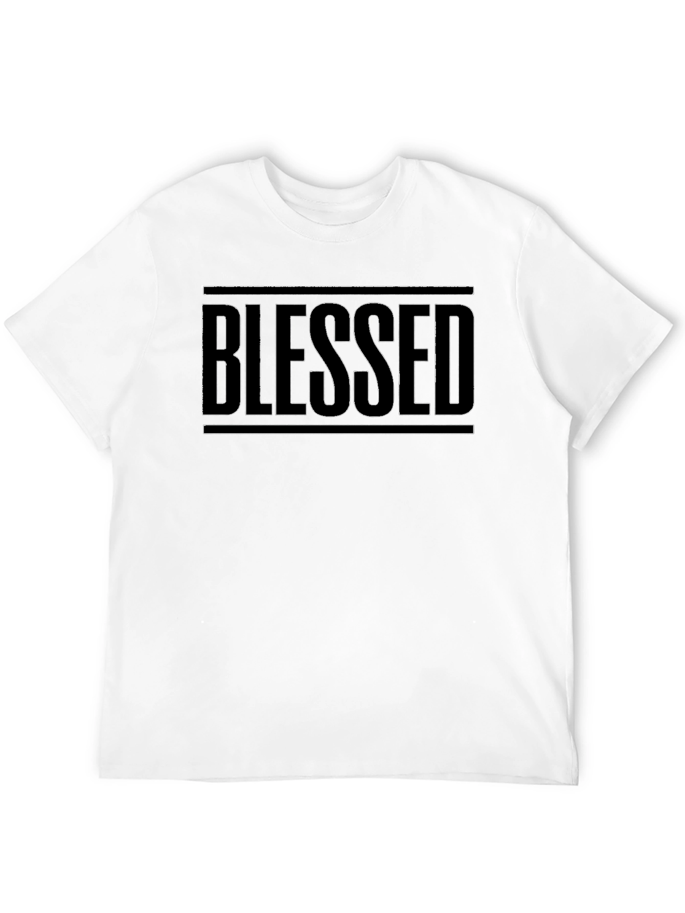 Blessed Graphic Tee - Black Cotton Casual Shirt