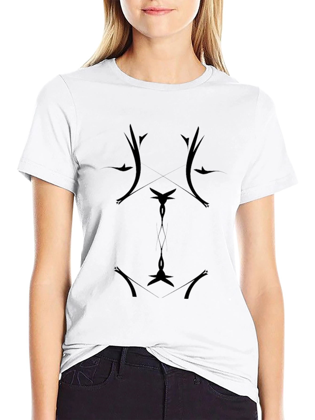 Abstract Graphic Black T-Shirt