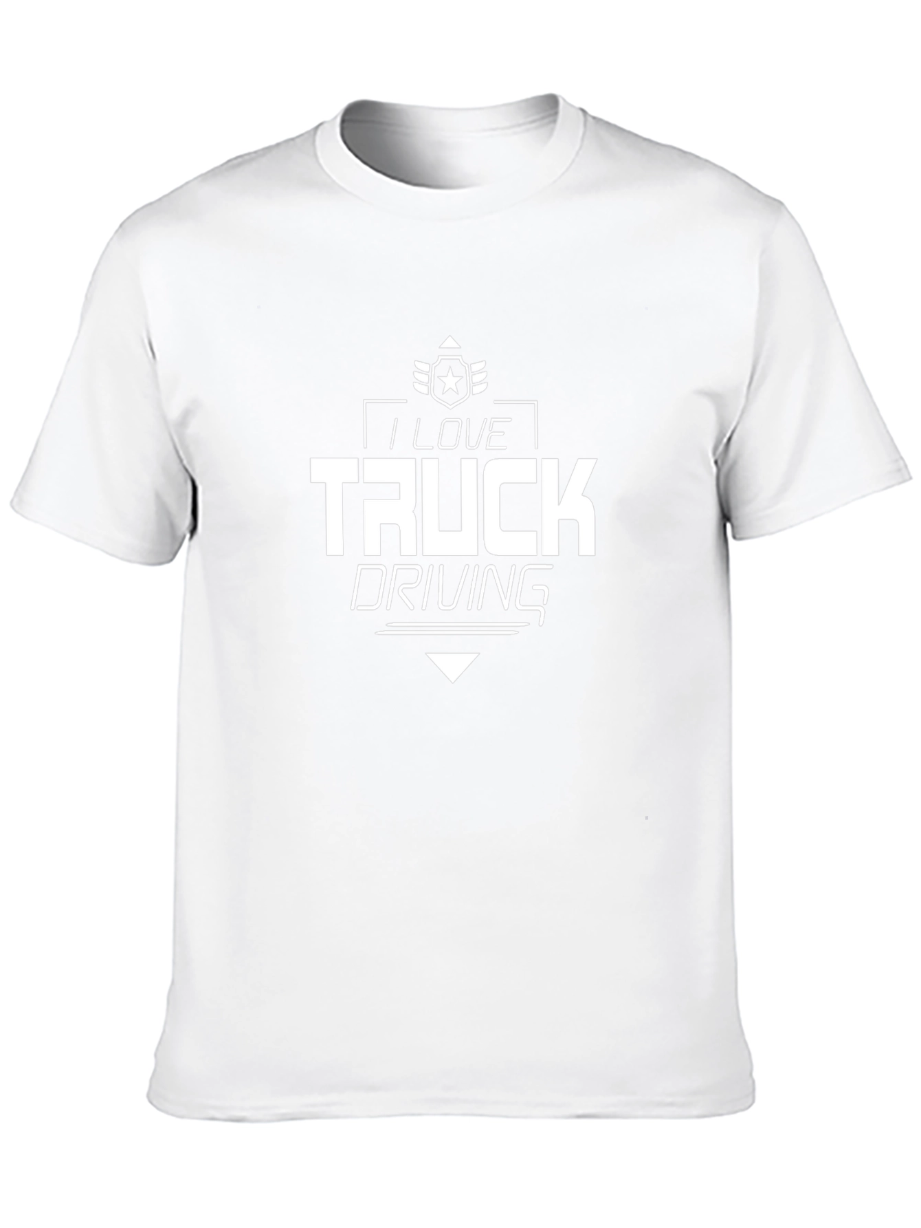 I Love Truck Driving Black T-Shirt