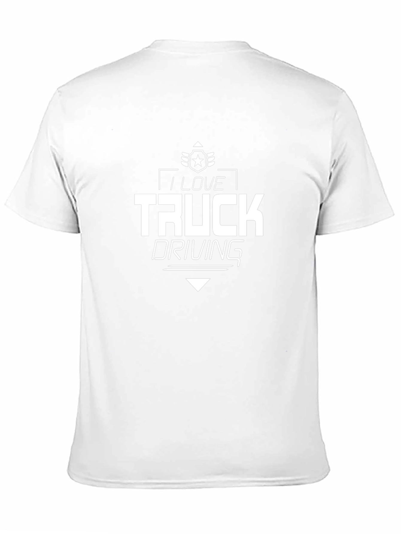 I Love Truck Driving Black T-Shirt