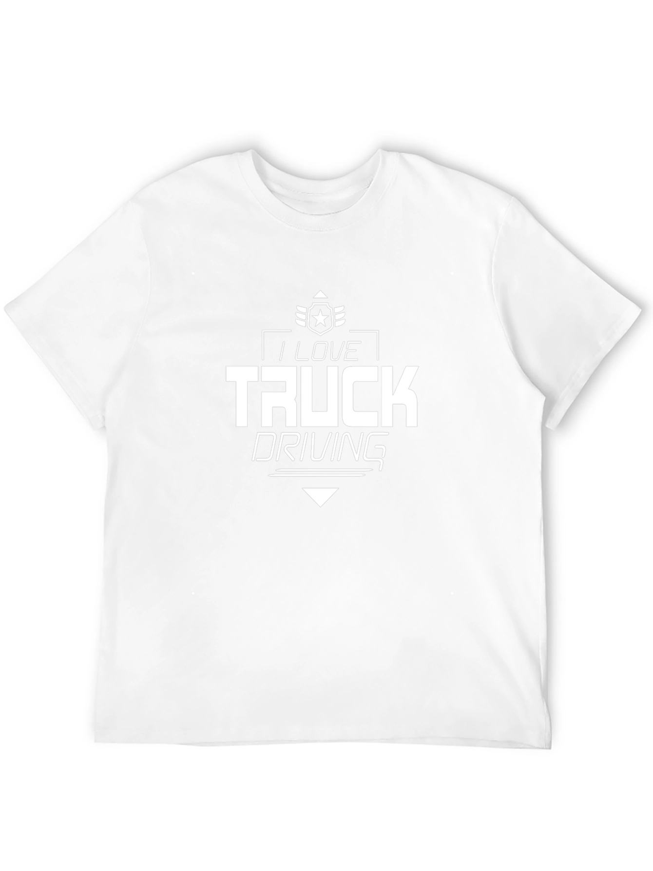 I Love Truck Driving Black T-Shirt