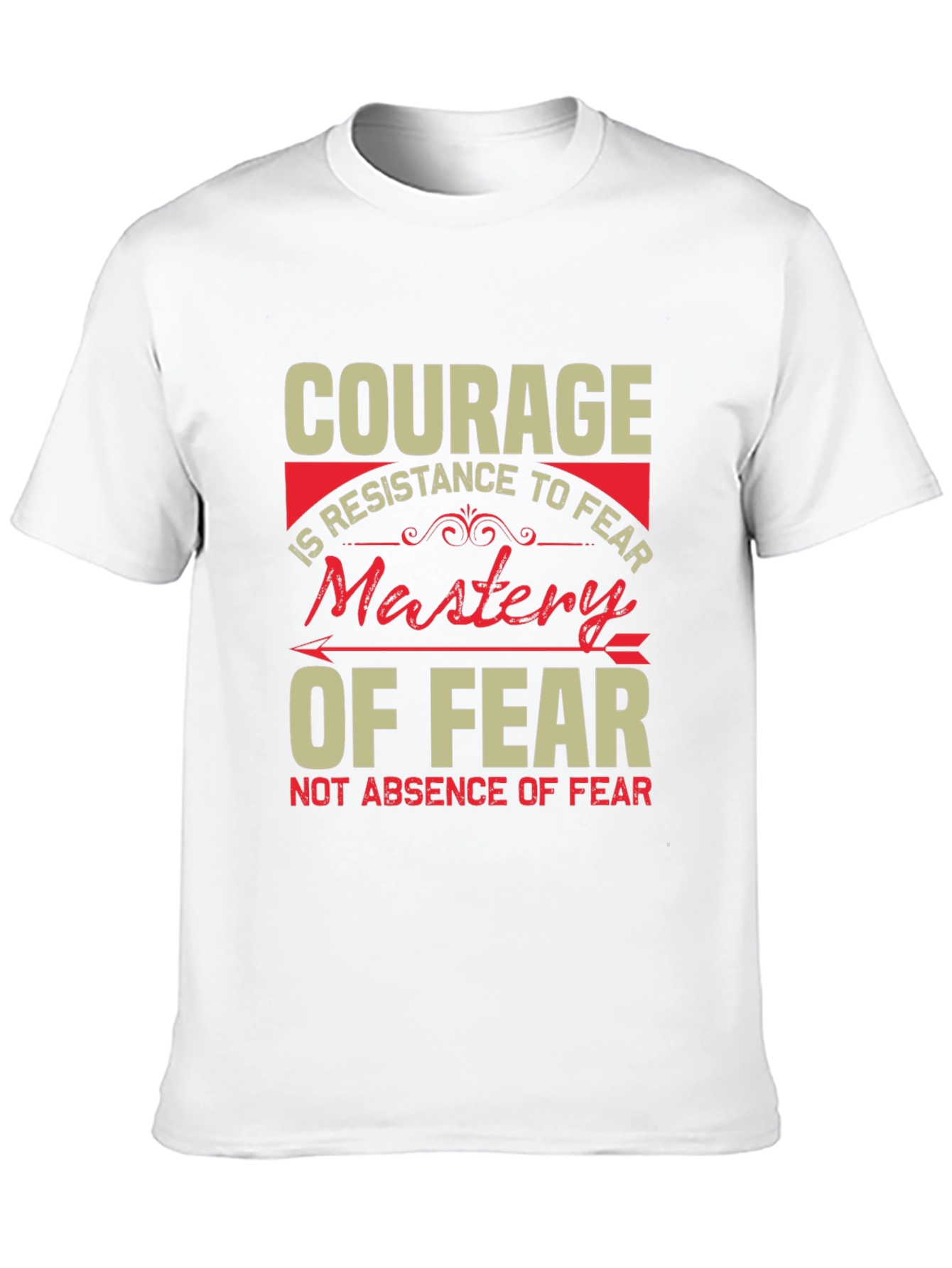 Courage Mastery of Fear Black T-Shirt