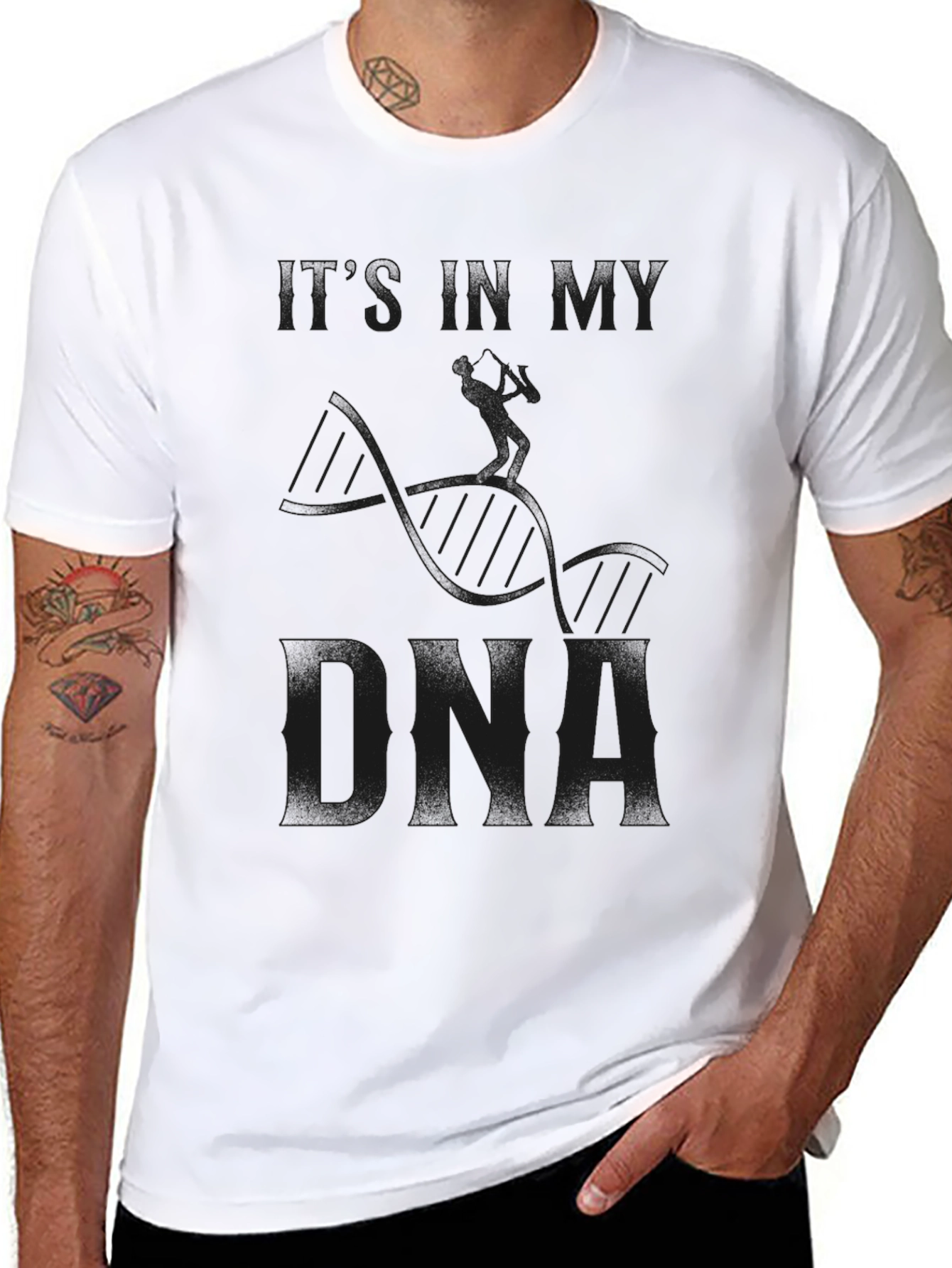 Its in My DNA Graphic Tee - Black