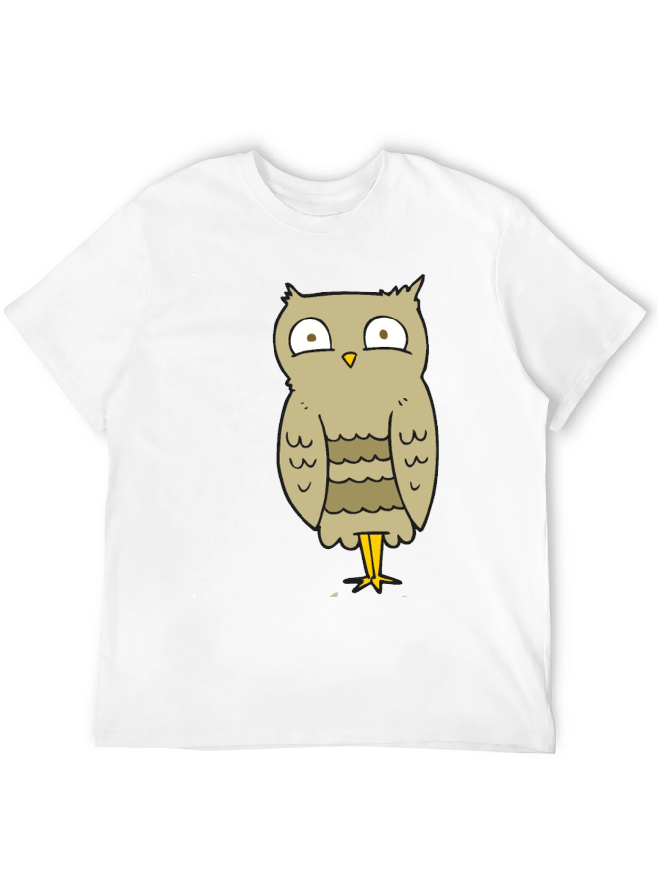 Funny Owl Cartoon T-Shirt - Unisex Black Tee