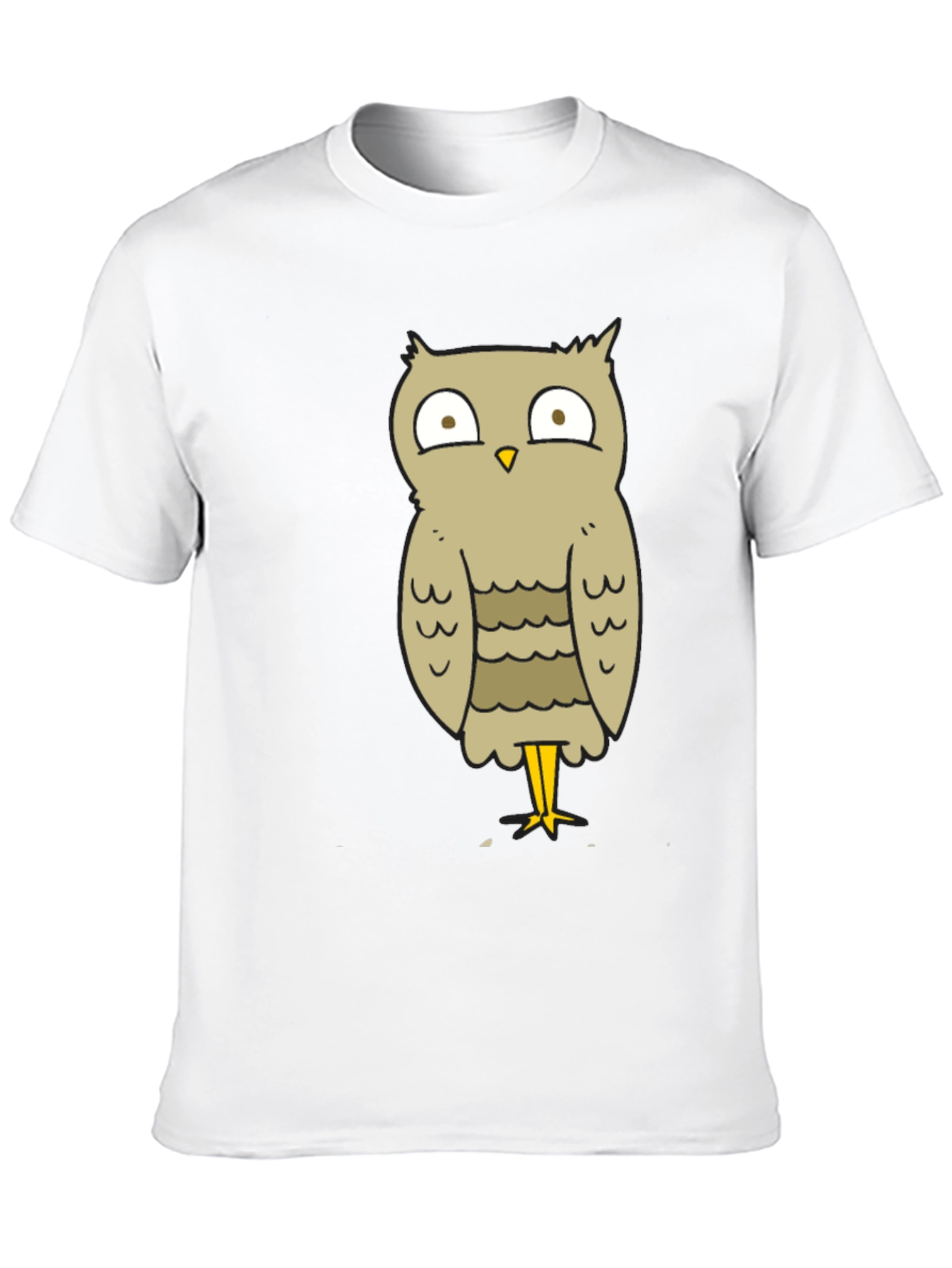 Funny Owl Cartoon T-Shirt - Unisex Black Tee