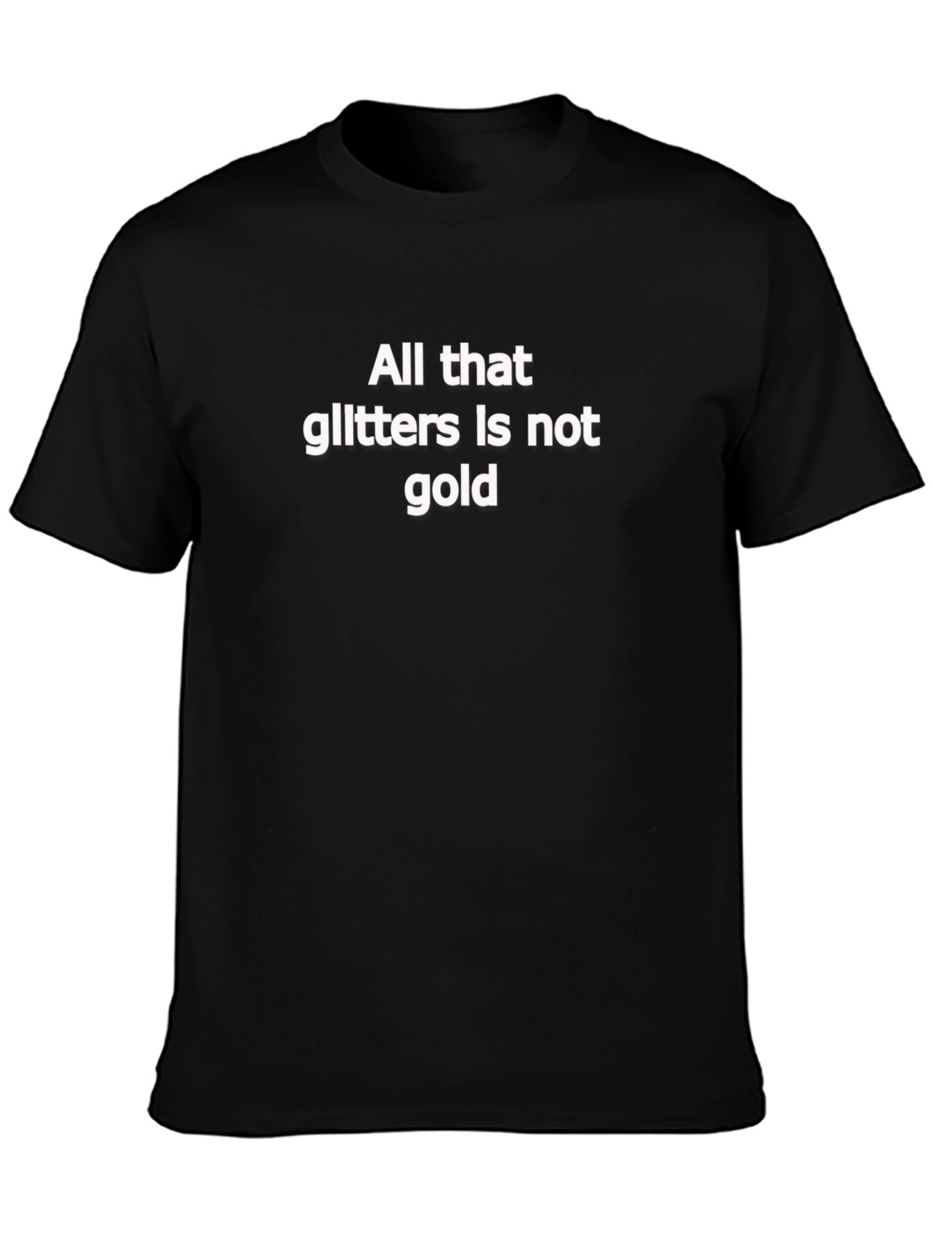 All That Glitters T-Shirt - Black Crew Neck Tee