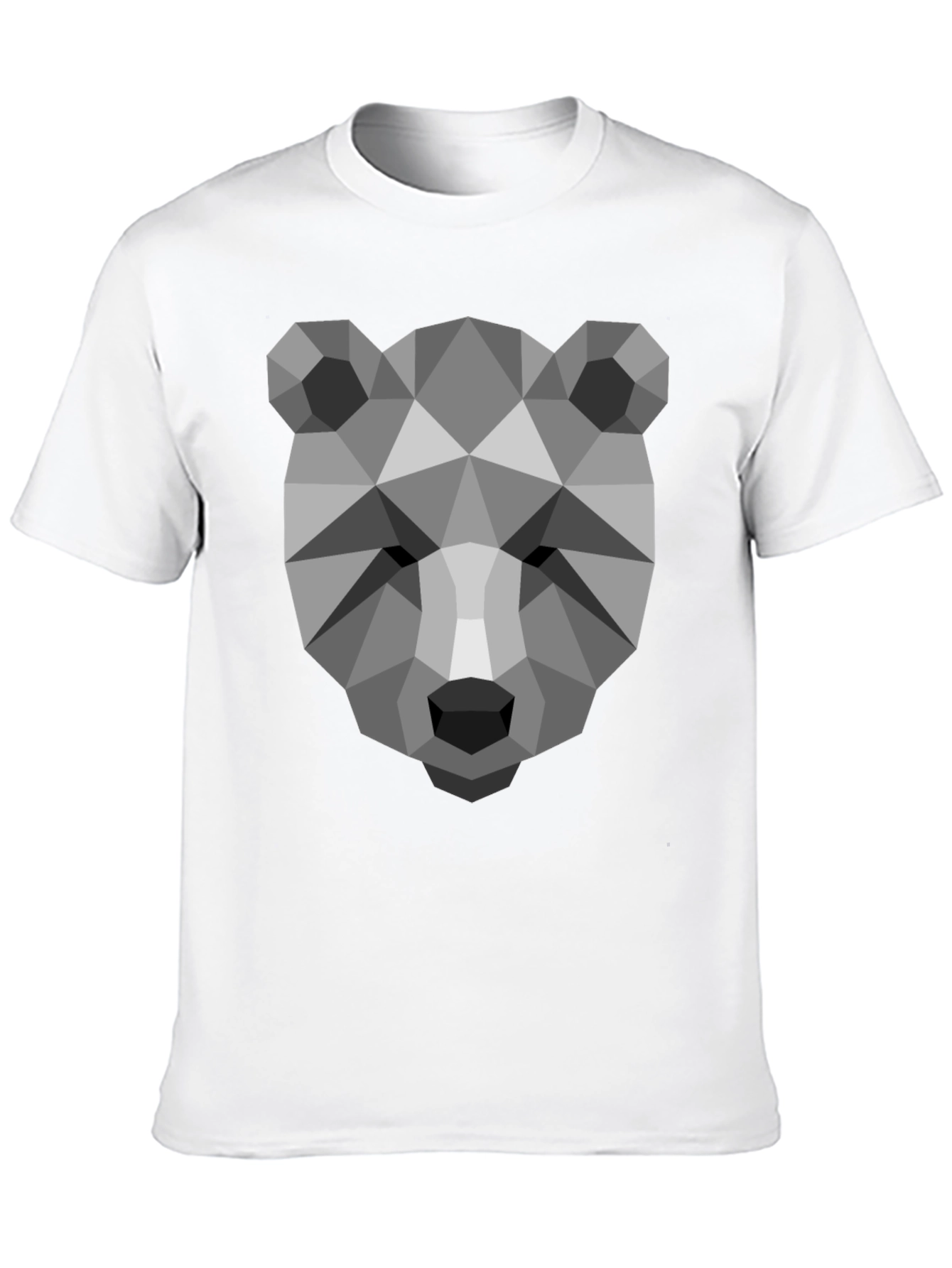 Geometric Bear Head T-Shirt - Modern Graphic Tee