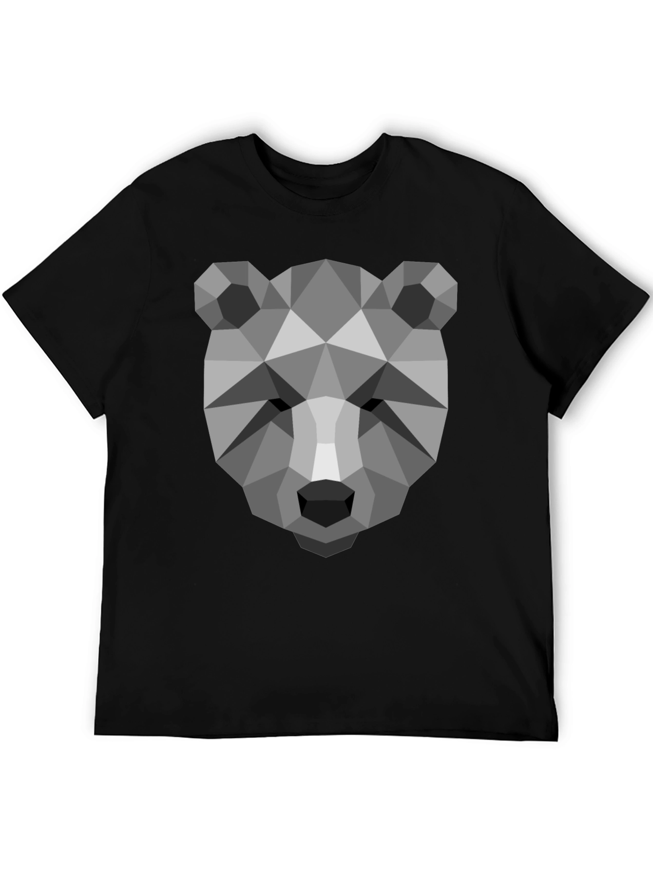 Geometric Bear Head T-Shirt - Modern Graphic Tee