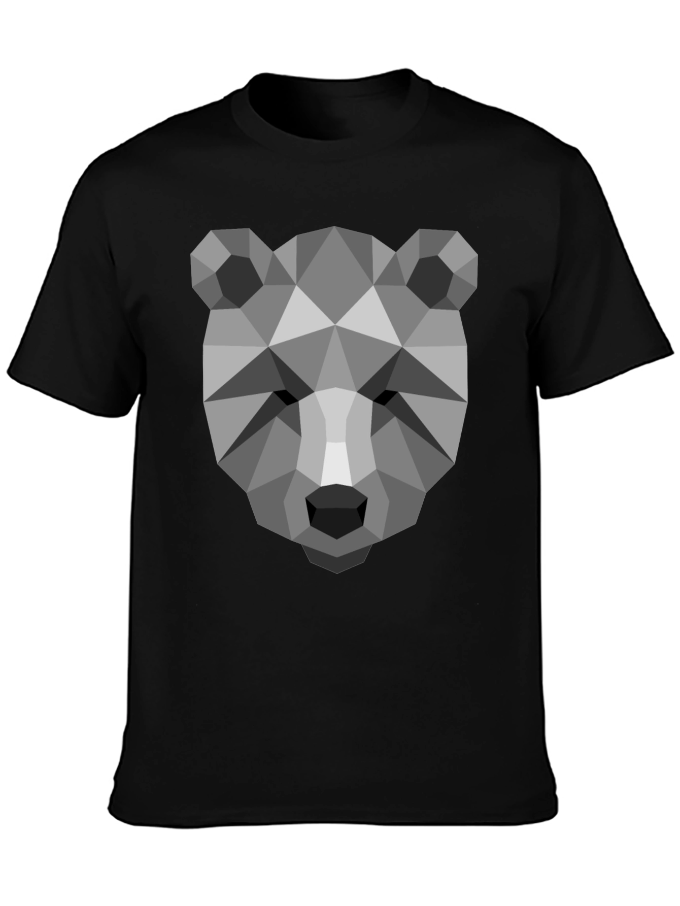 Geometric Bear Head T-Shirt - Modern Graphic Tee