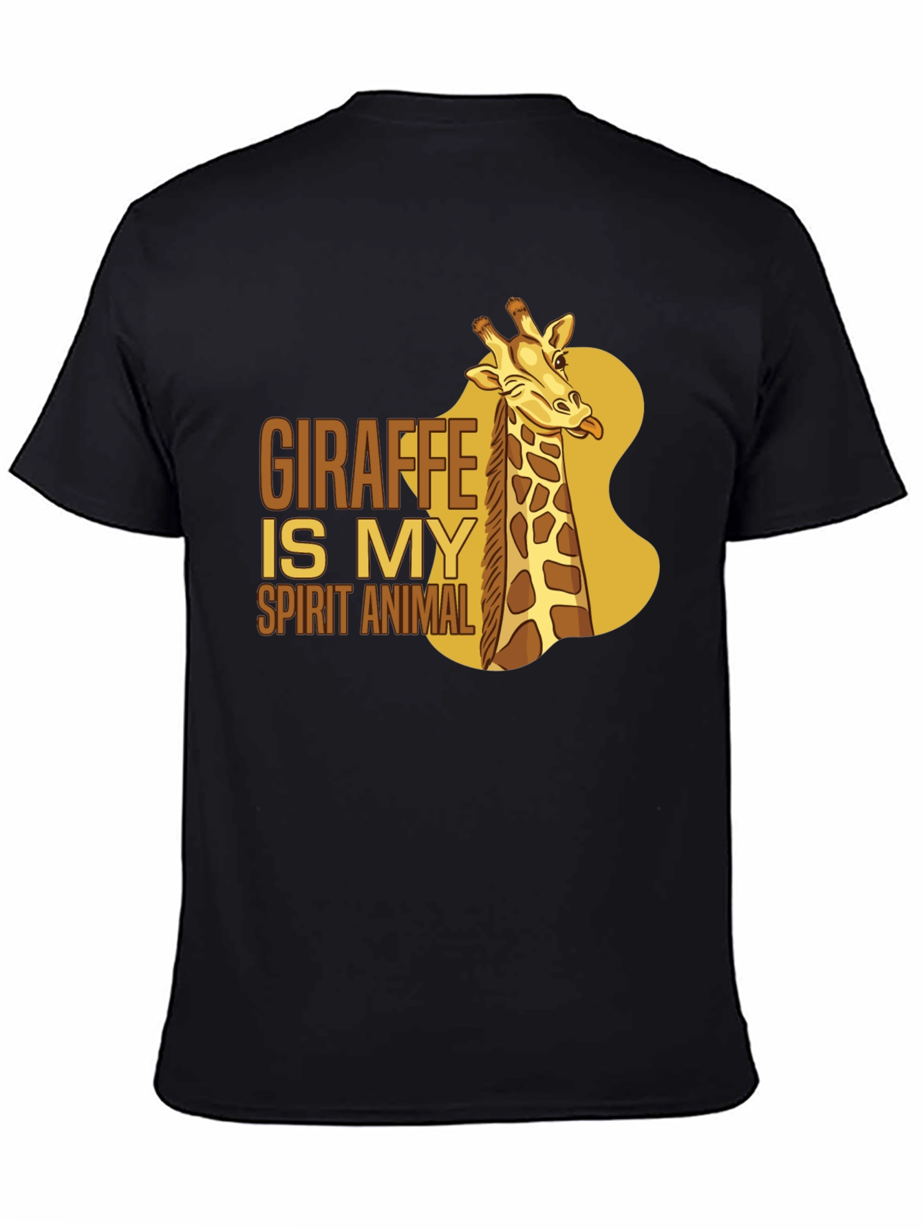 Giraffe Spirit Animal Black T-Shirt
