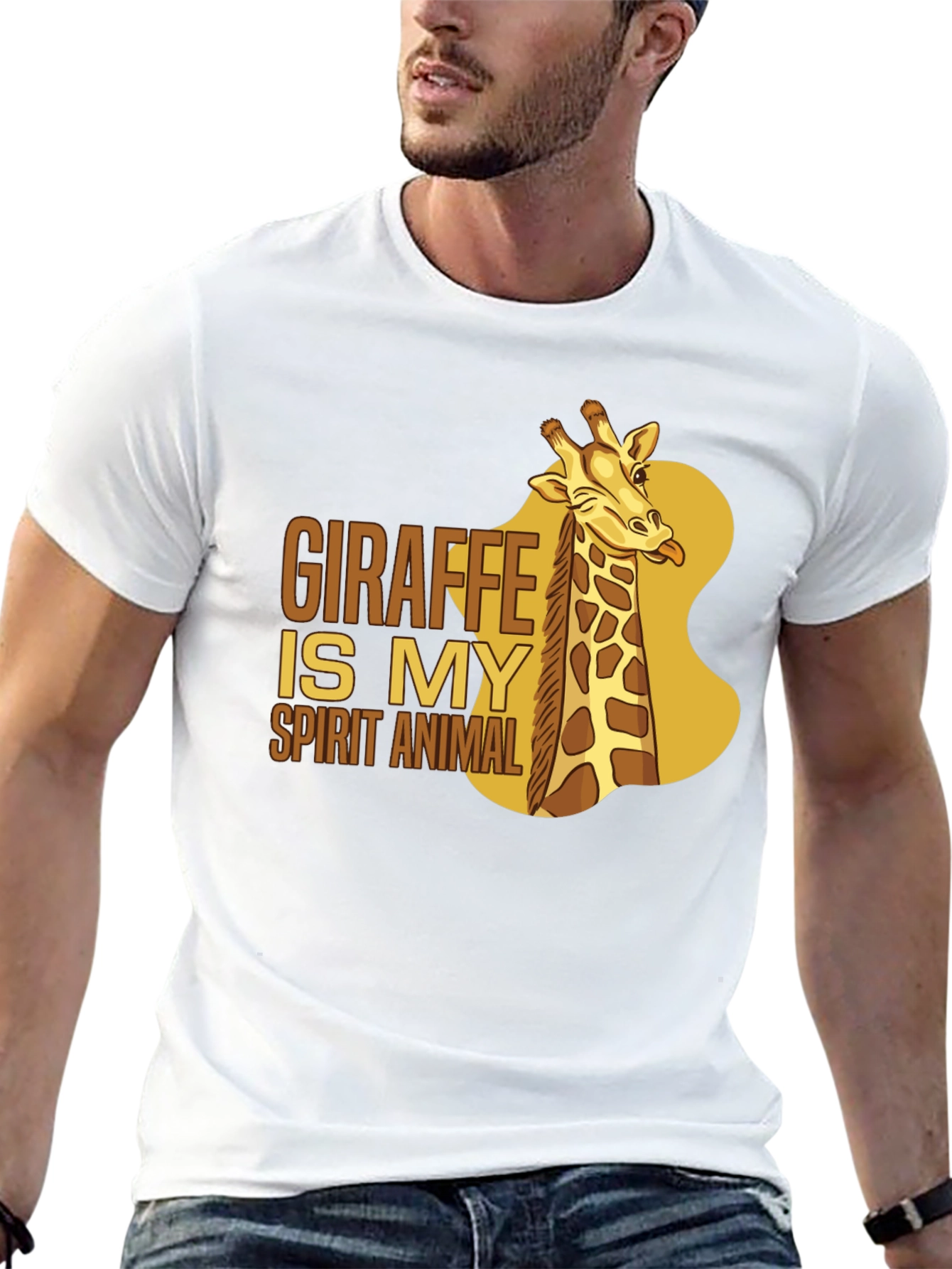Giraffe Spirit Animal Black T-Shirt