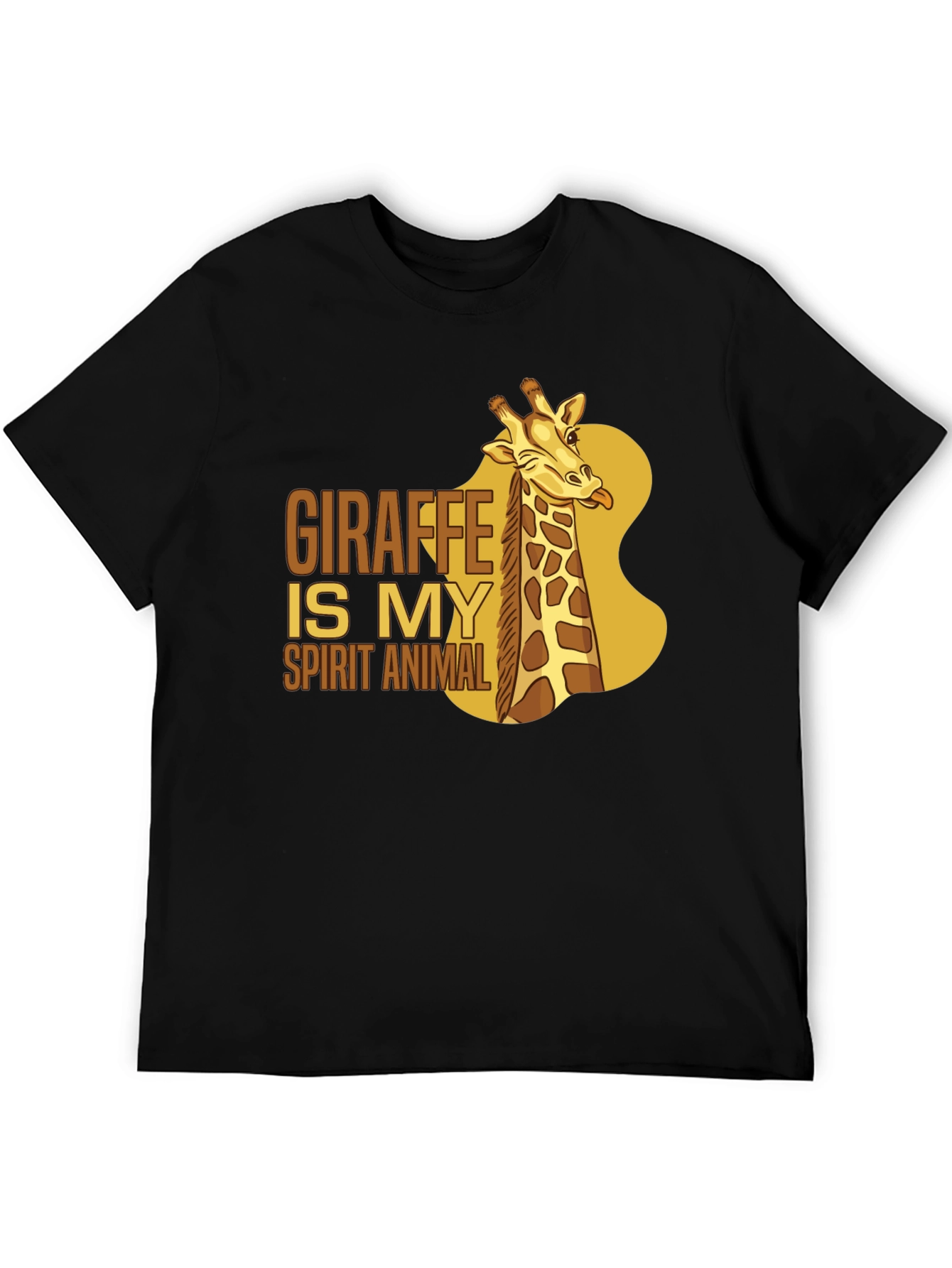 Giraffe Spirit Animal Black T-Shirt
