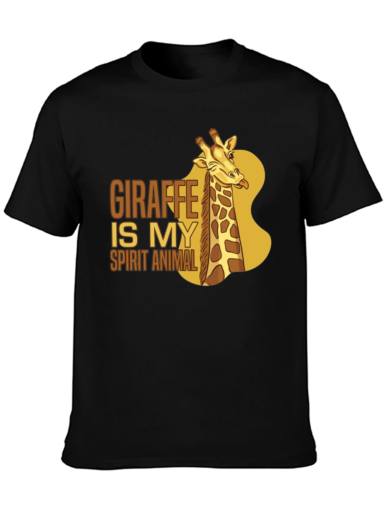 Giraffe Spirit Animal Black T-Shirt