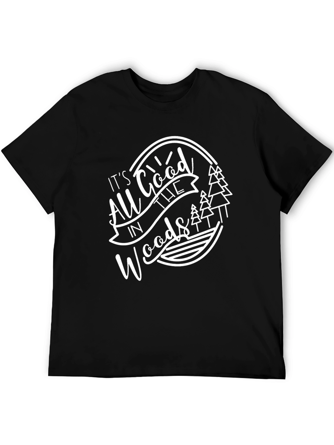 All Good in the Woods Graphic Tee - Black