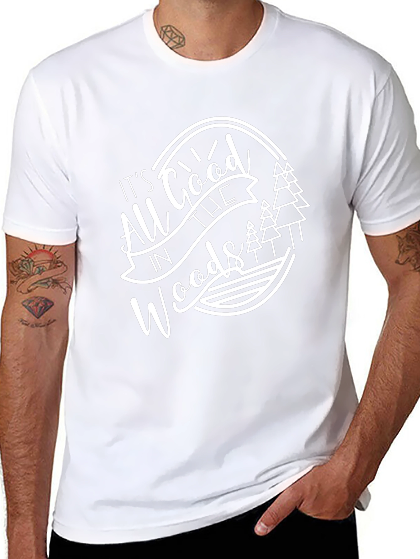 All Good in the Woods Graphic Tee - Black