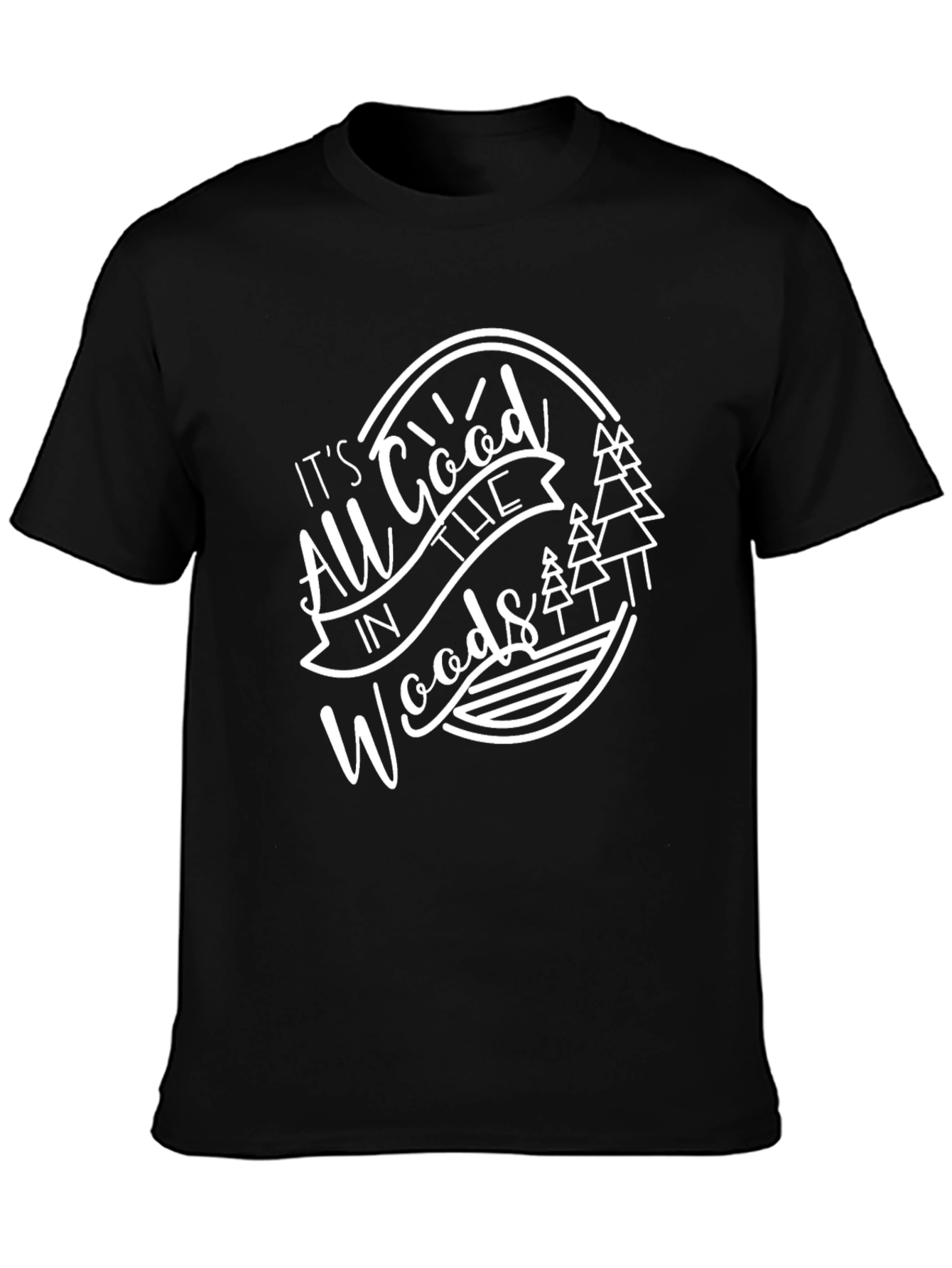 All Good in the Woods Graphic Tee - Black