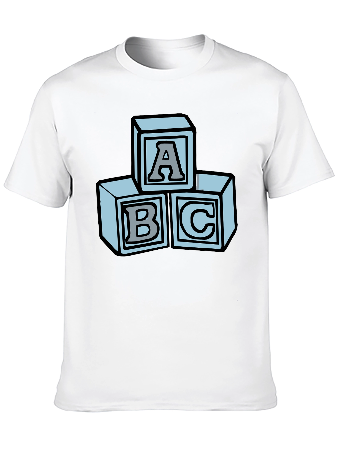 ABC Blocks Graphic Tee - Soft Cotton Blend