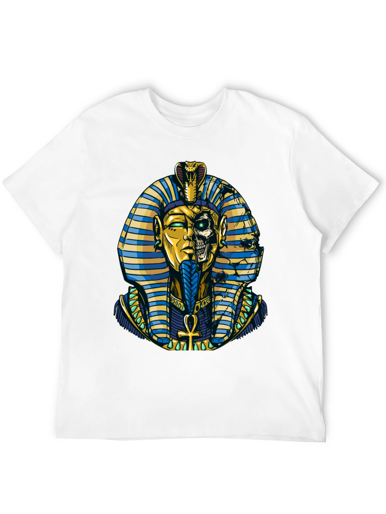 Pharaoh Skull Graphic Print Tee
