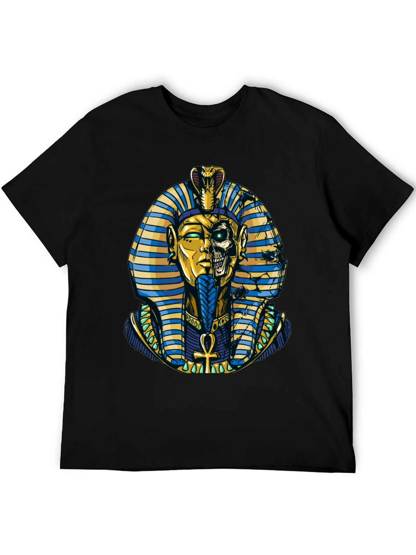 Pharaoh Skull Graphic Print Tee