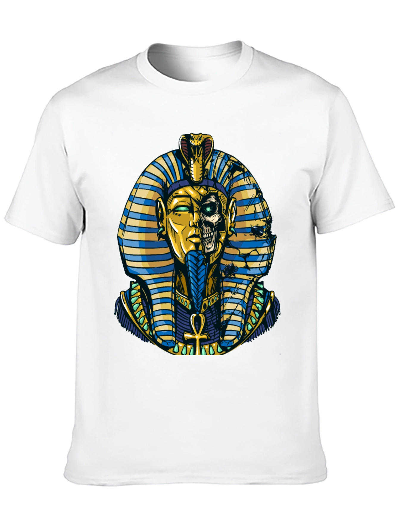 Pharaoh Skull Graphic Print Tee