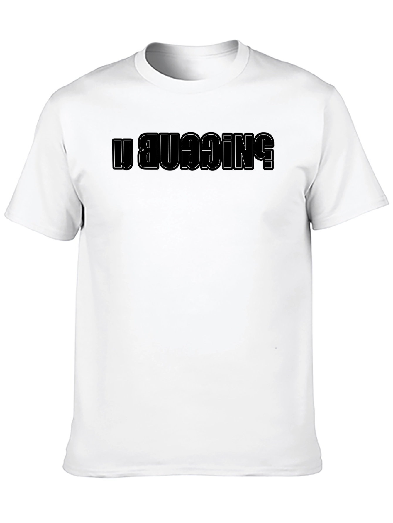 Funny N!GGAB UBUDDING Reversed Wordplay Black T-Shirt