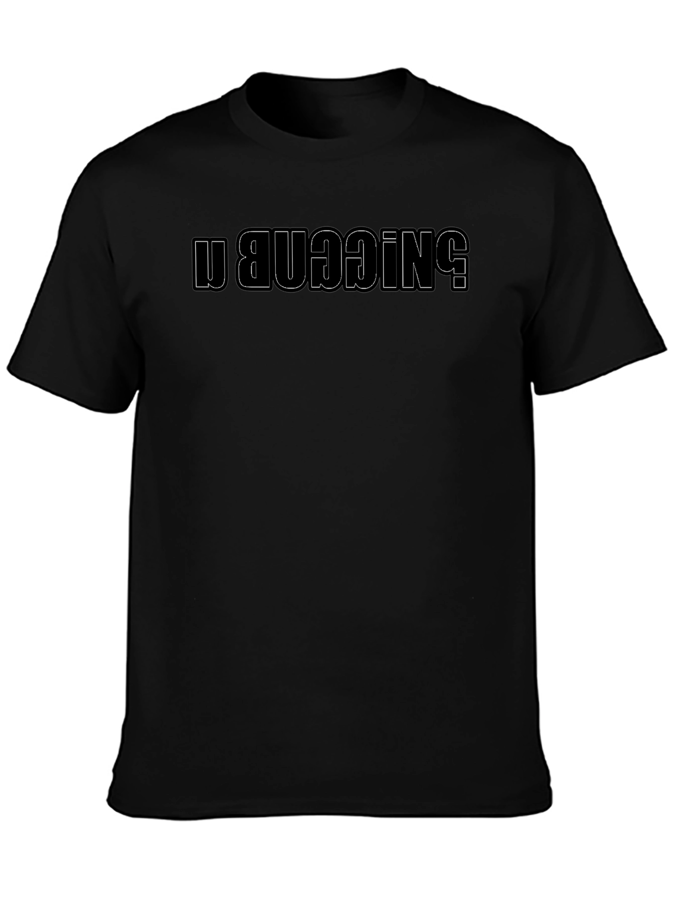 Funny N!GGAB UBUDDING Reversed Wordplay Black T-Shirt