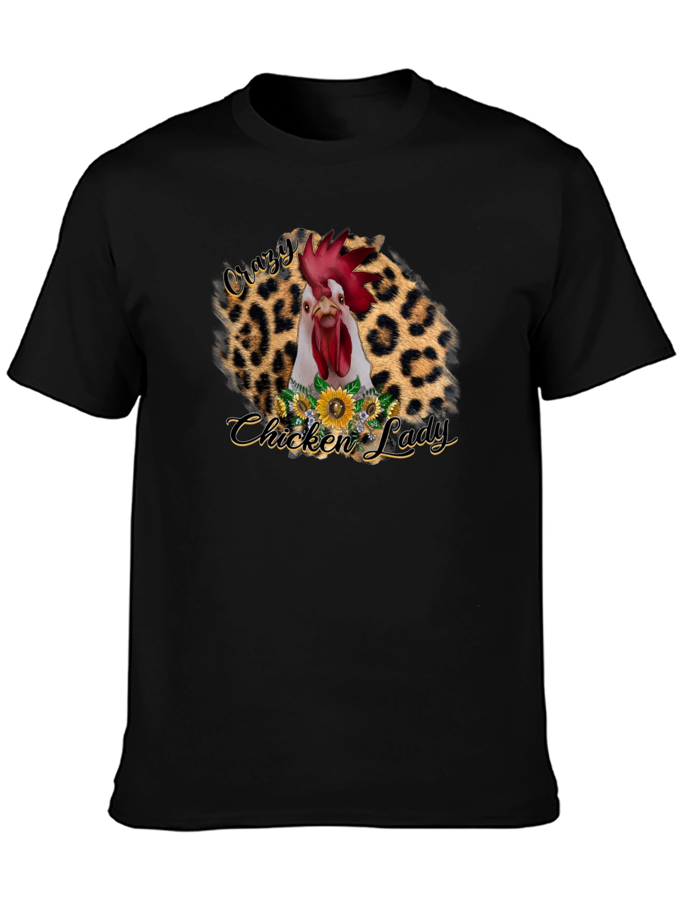 Crazy Chicken Lady Graphic T-Shirt