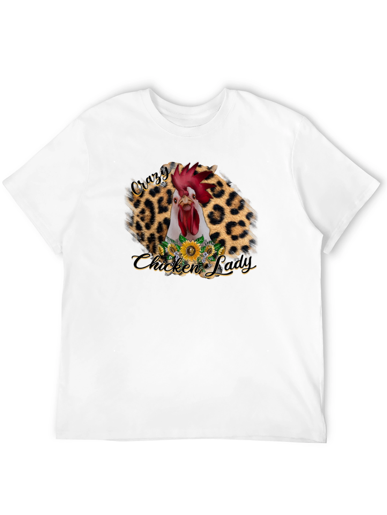 Crazy Chicken Lady Graphic T-Shirt
