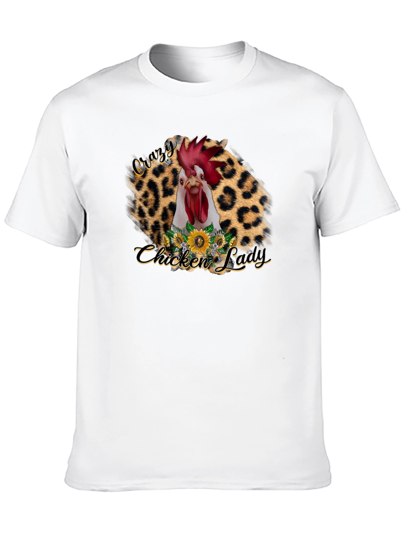 Crazy Chicken Lady Graphic T-Shirt