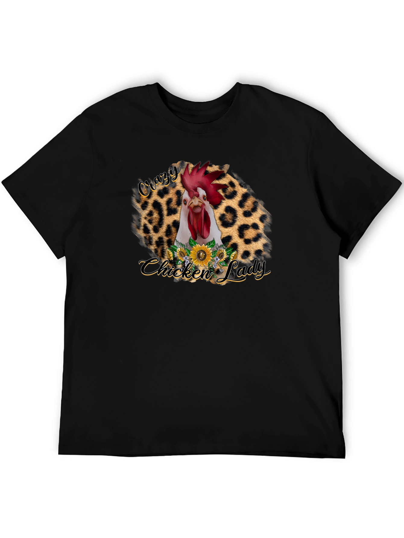 Crazy Chicken Lady Graphic T-Shirt
