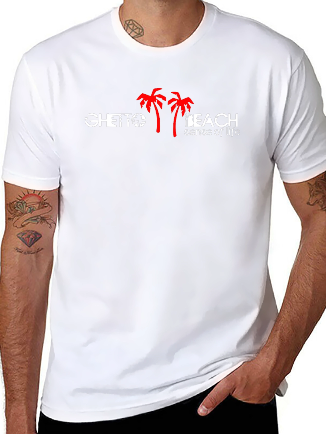 Ghetto Beach Sense of Life Black T-Shirt