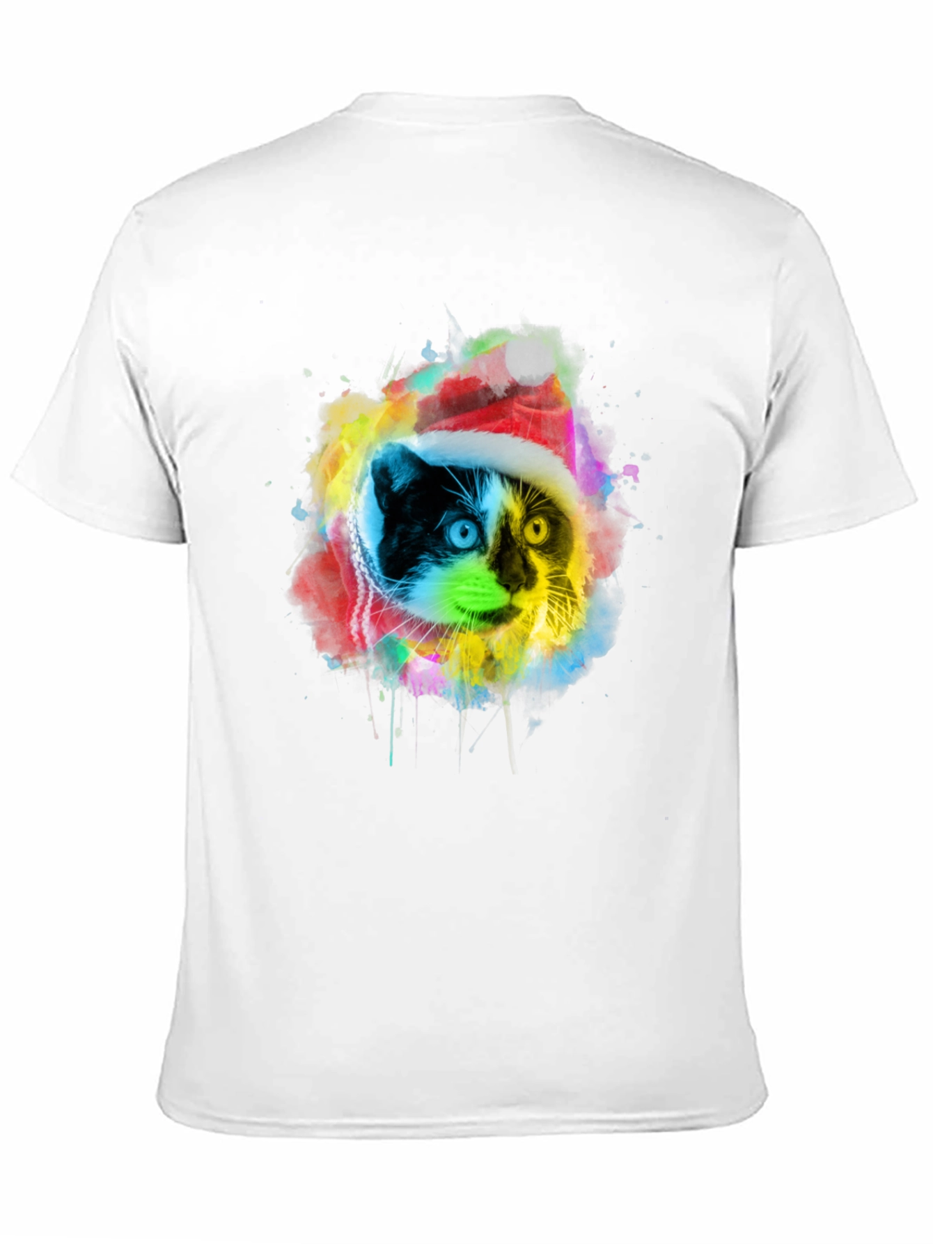 Colorful Cat Christmas T-Shirt