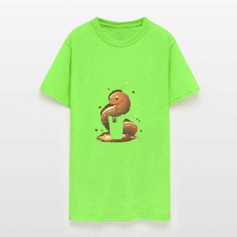 Earthworm Coffee Drinker Barista Worm Kawaii