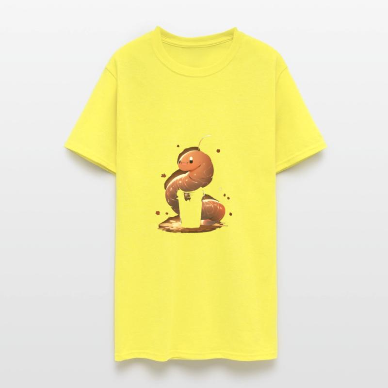 Earthworm Coffee Drinker Barista Worm Kawaii