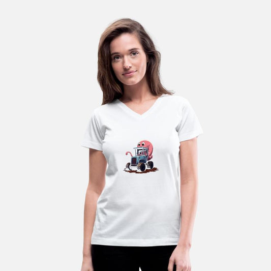 Earthworm Tractor Farmer Worm Kawaii