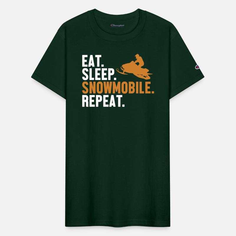 Eat Sleep Snowmobile Repeat Sledding Racer
