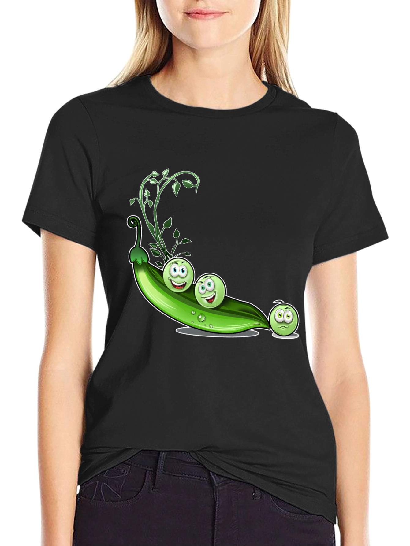 Funny Three Peas in a Pod Graphic T-Shirt