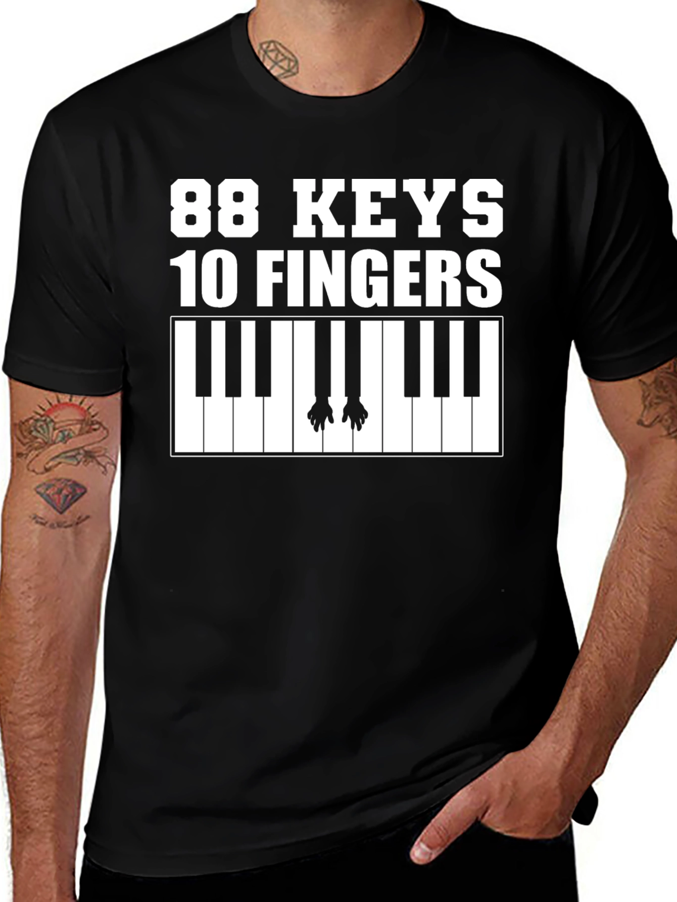 88 Keys 10 Fingers Piano T-Shirt