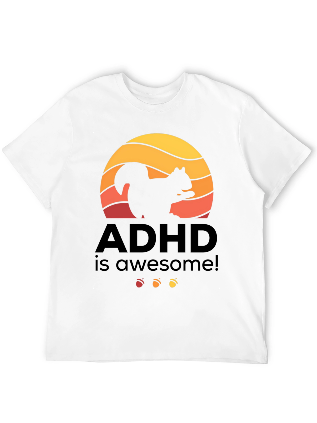 ADHD is Awesome! Squirrel Sunset Graphic Tee