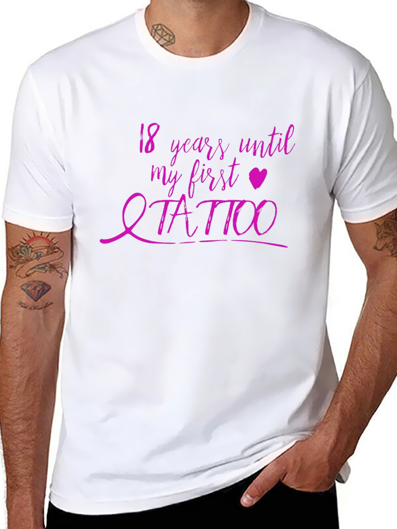 18 Years Until My First Tattoo Graphic Tee