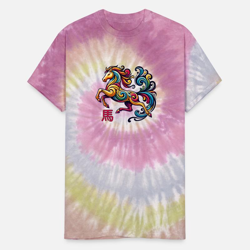 Elegant Chinese Zodiac Horse Inspired Graphic