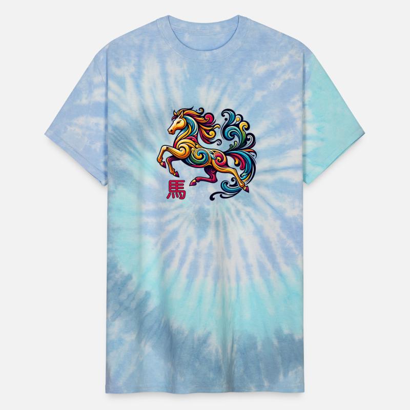 Elegant Chinese Zodiac Horse Inspired Graphic