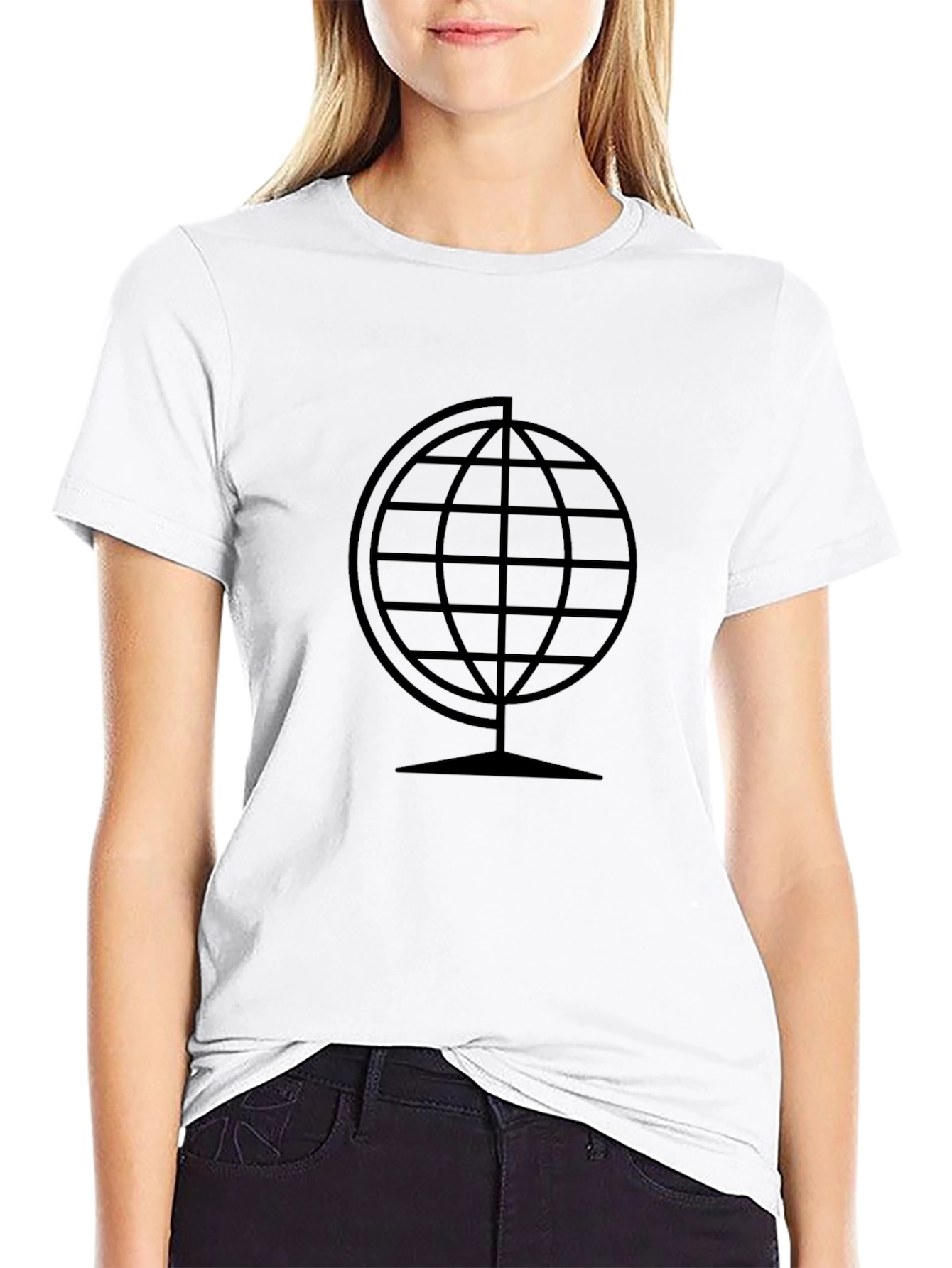 Globe Graphic Tee - Modern Black T-Shirt