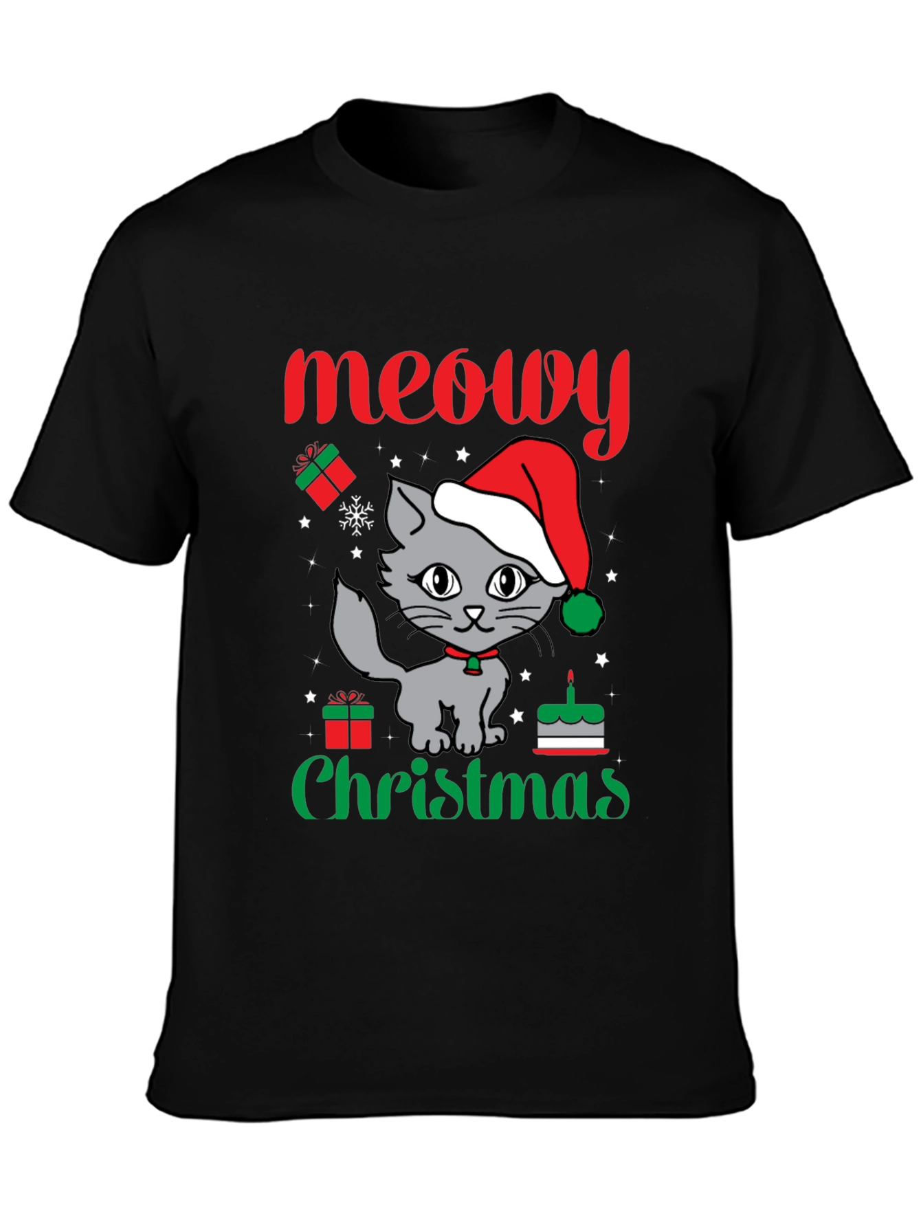 Meowy Christmas Cat T-Shirt