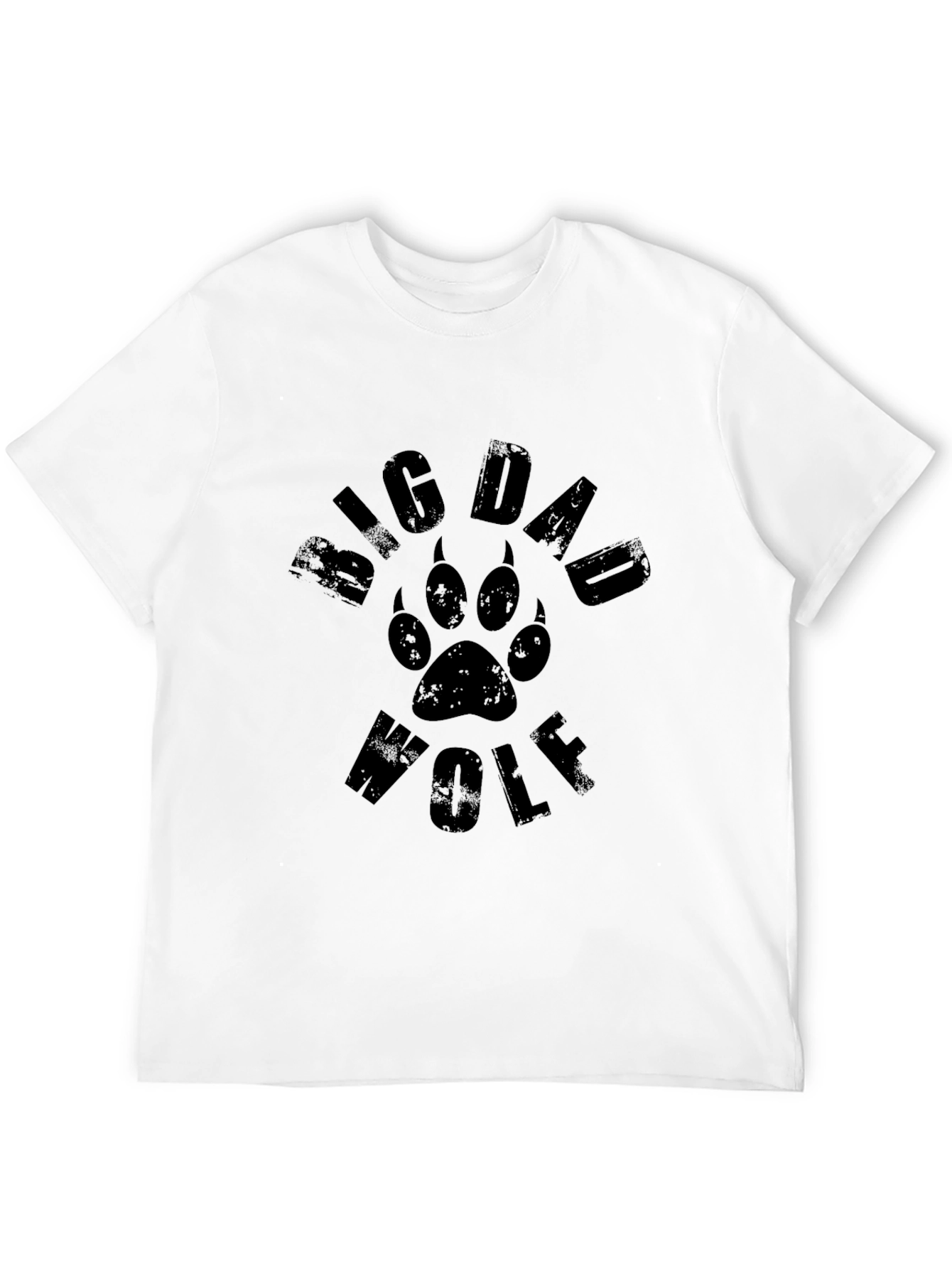 Big Dad Wolf Graphic Tee - Black Cotton T-Shirt