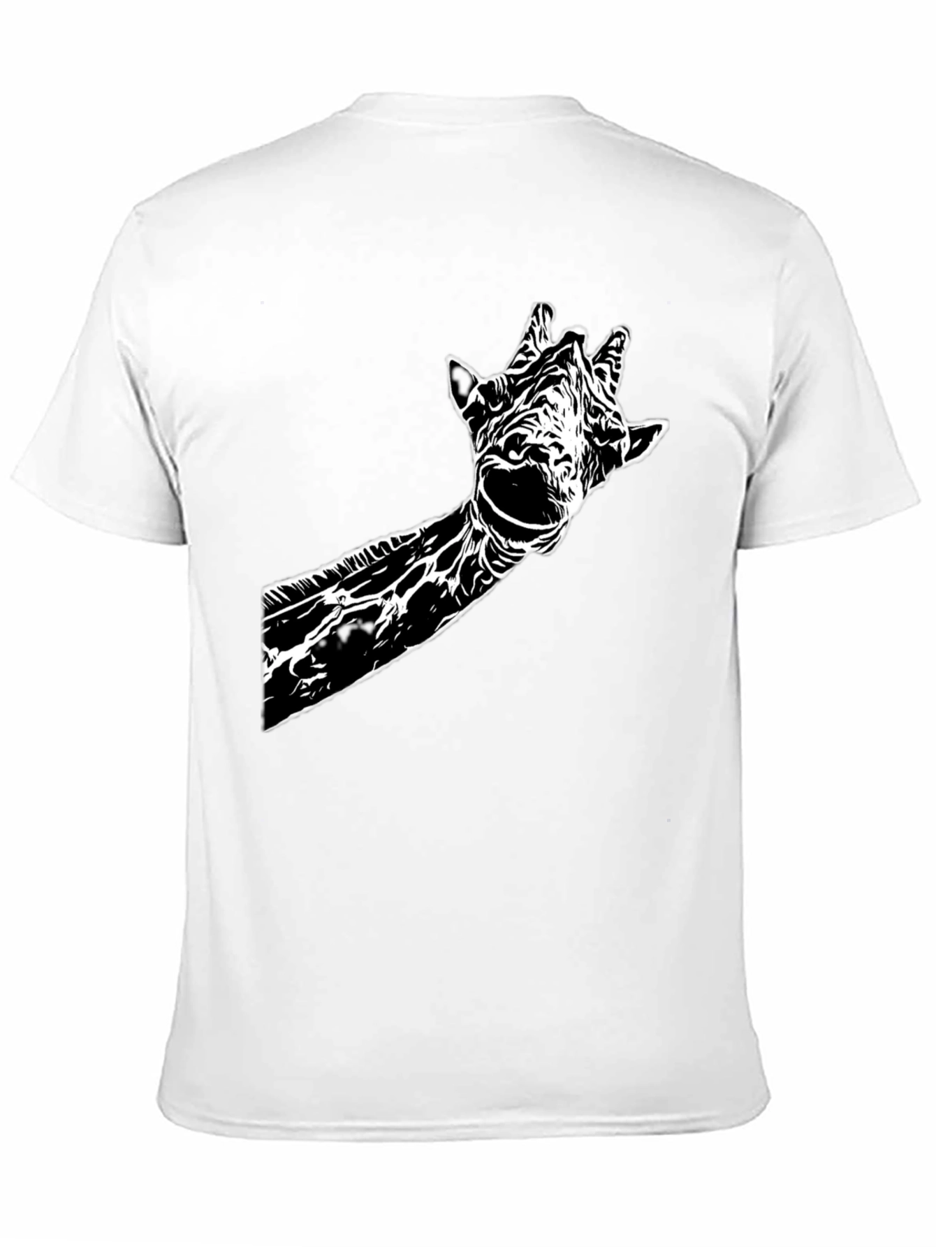Giraffe Graphic Tee - Stylish Black Cotton T-Shirt