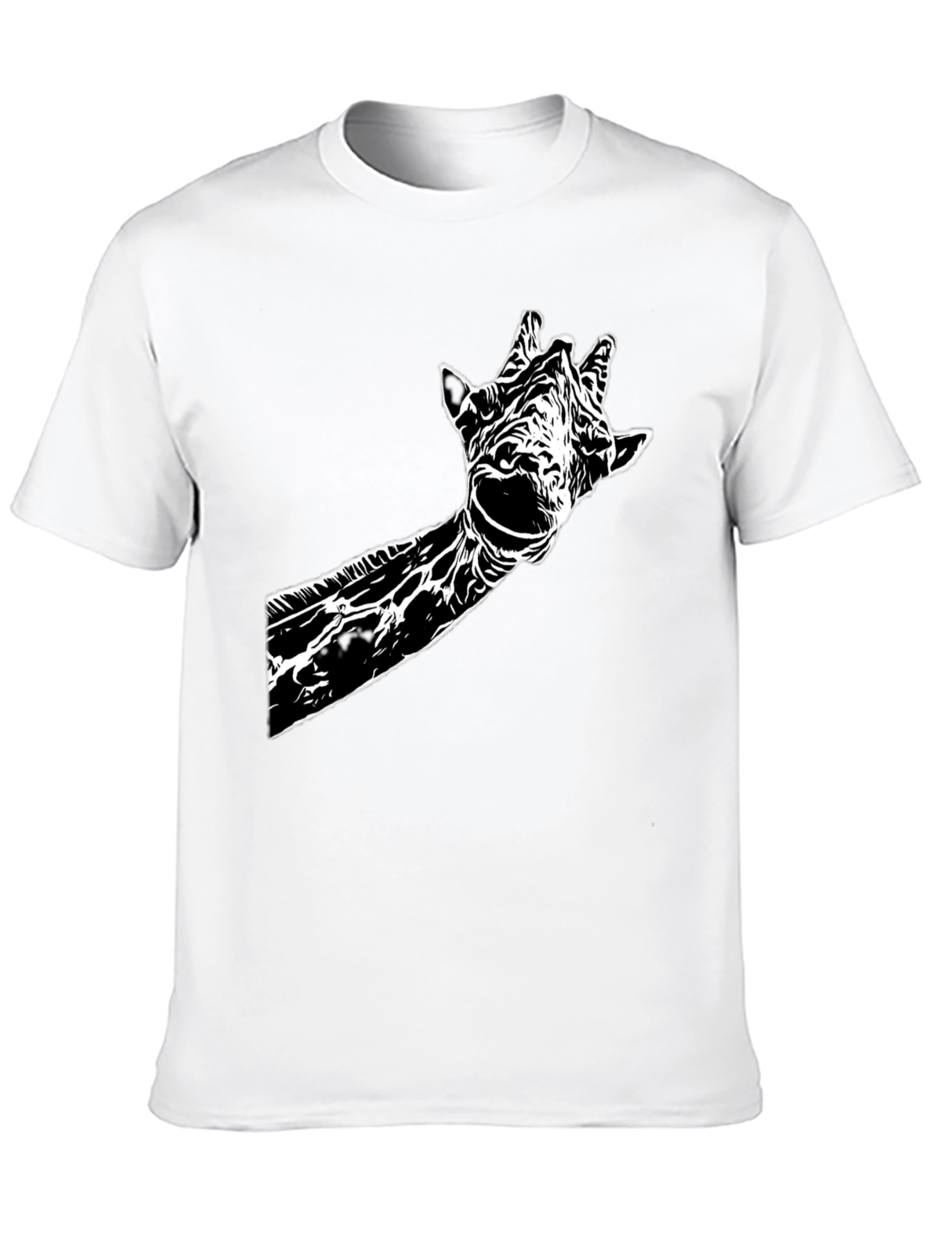 Giraffe Graphic Tee - Stylish Black Cotton T-Shirt