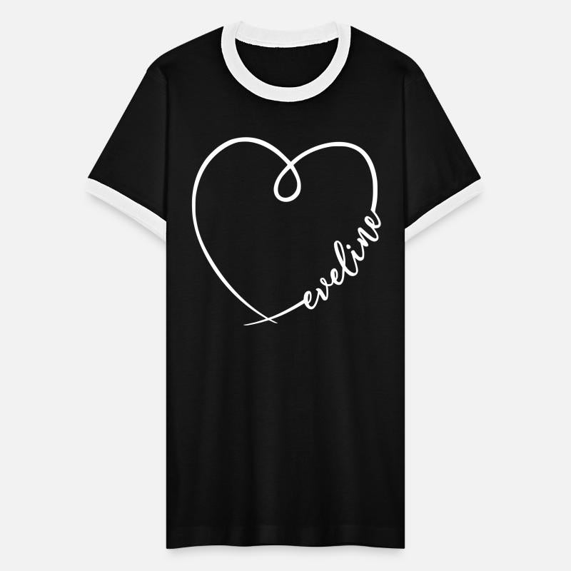 Eveline Name Heart Calligraphy