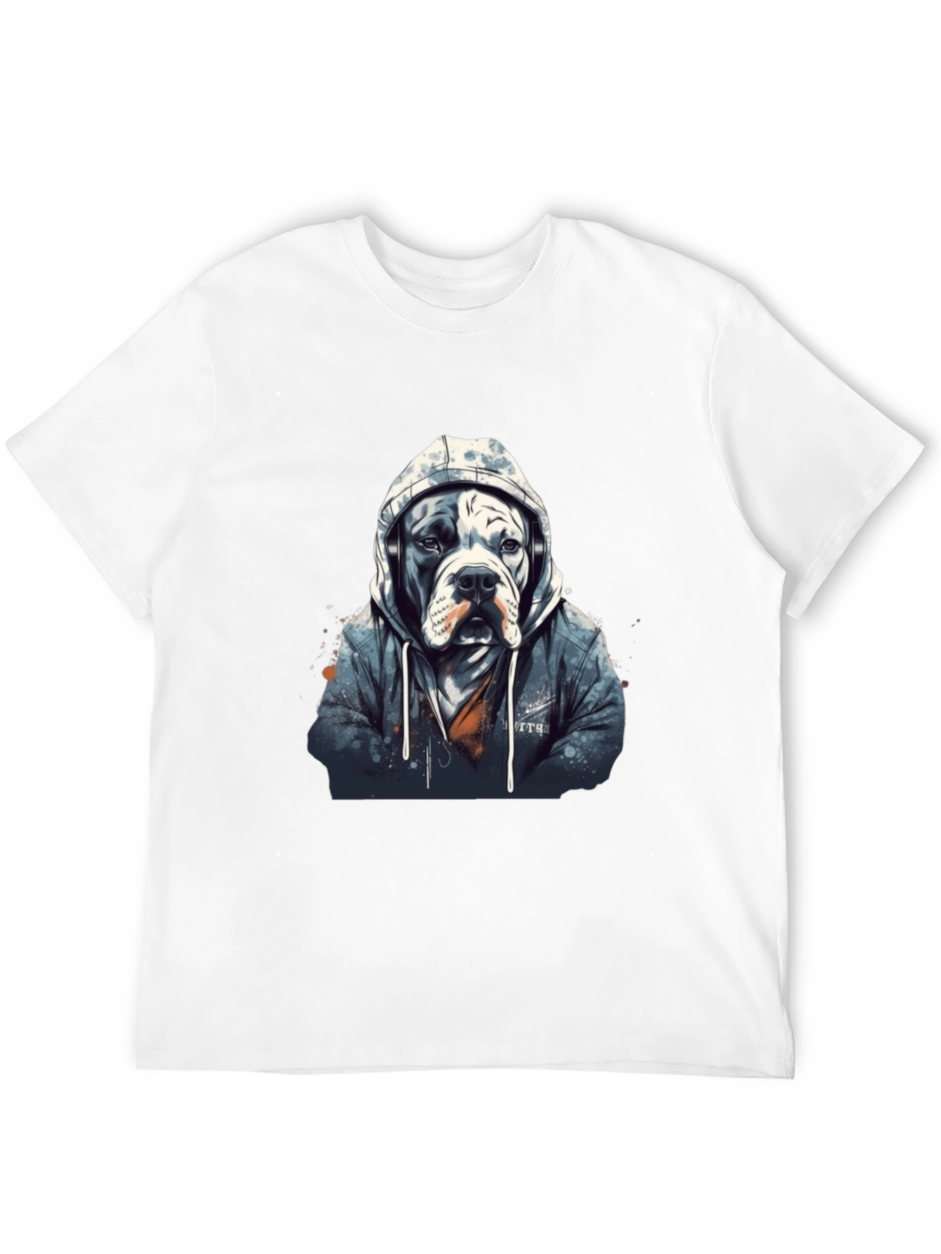 Cool Dog Hoodie Headphones T-Shirt – Streetwear Dog Graphic Tee